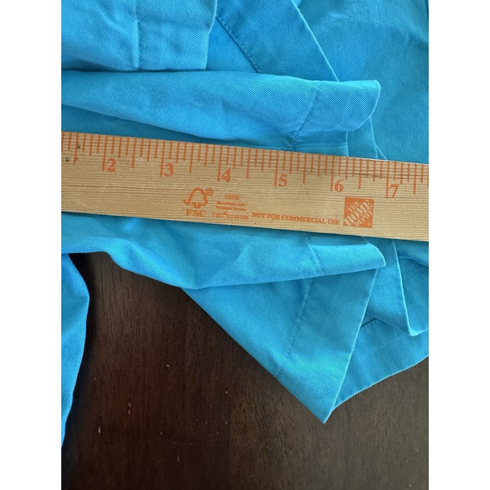 Vintage Skort Button Front Short Preppy Turquoise Blue 10 Large - Picture 7 of 8